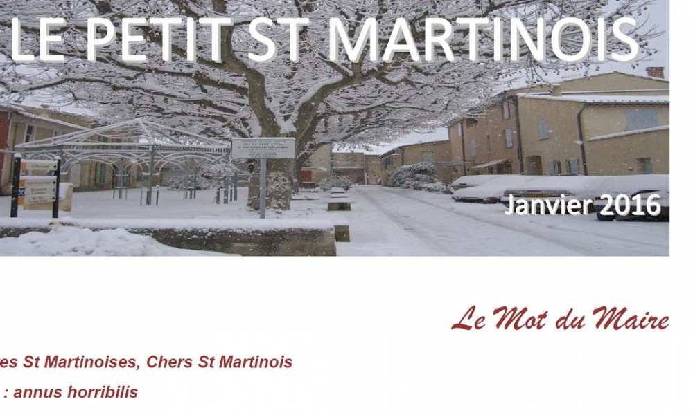 Le Petit Saint Martinois de Janvier 2016