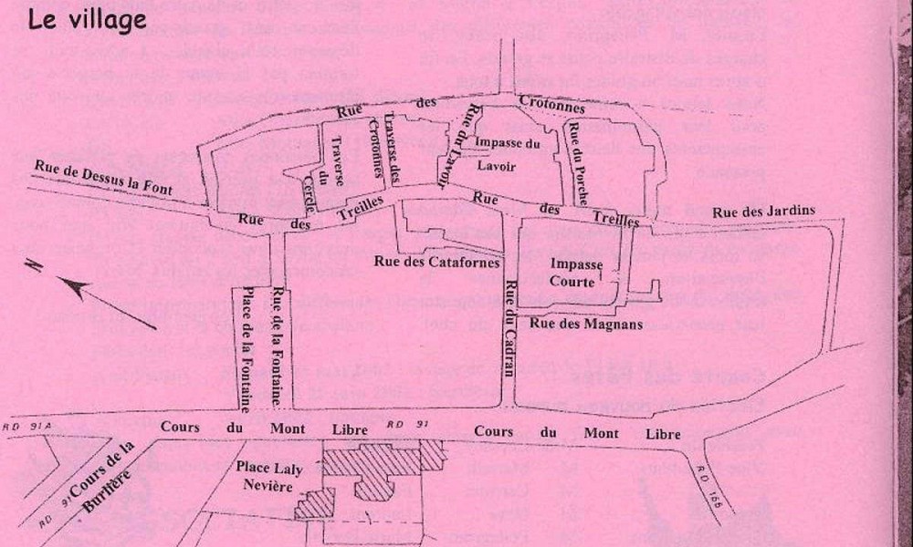 Plan des rues de Saint-Martin de la Brasque