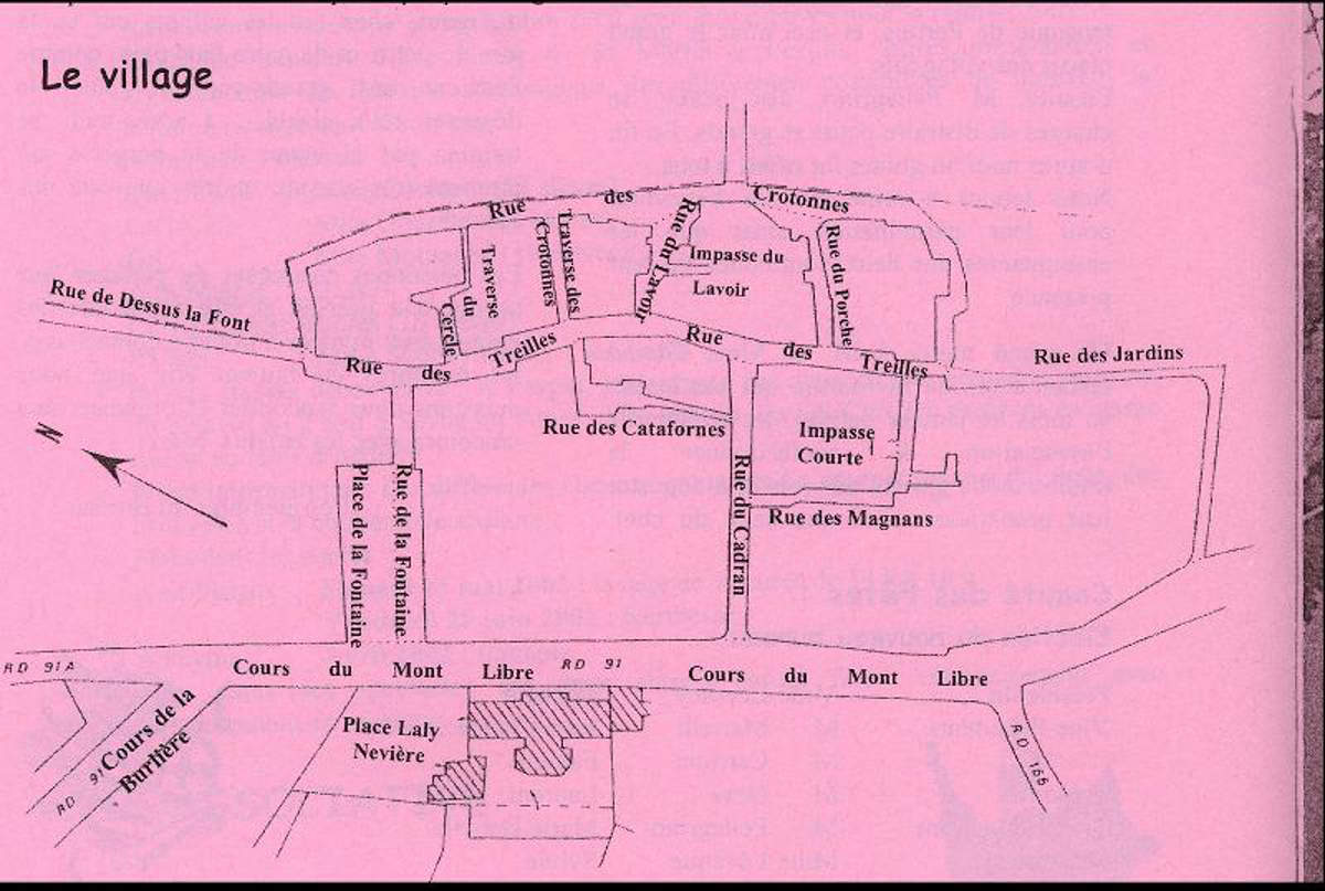 Plan des rues de Saint Martin de la Brasque